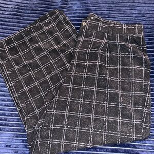 Torrid Black and White Checkered Wide Leg Pants